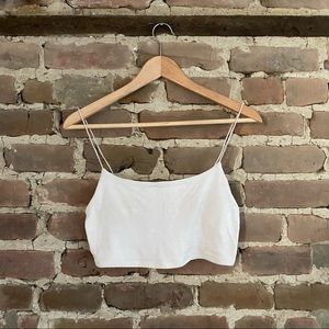 white tank crop top
